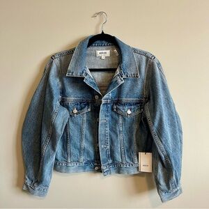 NWT! AGOLDE Alik Balloon Sleeve Denim Jacket — Hypnosis Wash — Size Medium